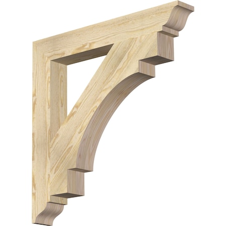 Ekena Millwork Merced Traditional Rough Sawn Bracket, Douglas Fir, 4"W x 30"D x 30"H BKT04X30X30MRC01RDF